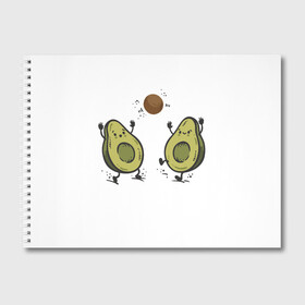 Альбом для рисования с принтом Любимые авокадо  в Петрозаводске, 100% бумага
 | матовая бумага, плотность 200 мг. | Тематика изображения на принте: авокадо | другу | любимой | любимому | парные футболки | подруге | фрукты