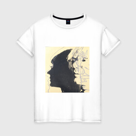 Женская футболка хлопок с принтом Andy Warhol art в Петрозаводске, 100% хлопок | прямой крой, круглый вырез горловины, длина до линии бедер, слегка спущенное плечо | andy | art | pop | warhol | арт | коллаж | поп | портрет | фото | художник
