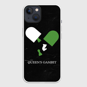 Чехол для iPhone 13 с принтом Qweens gambit в Петрозаводске,  |  | chess | serial | the queens gambit | аня тейлор джой | сериал | сериалы | ход королевы | шахматы | элизабет хармон