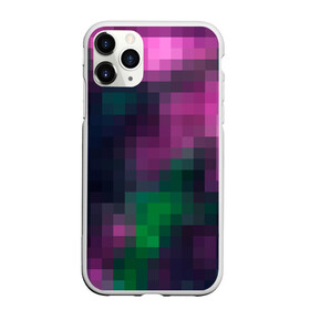 Чехол для iPhone 11 Pro Max матовый с принтом Разноцветный геометрический уз в Петрозаводске, Силикон |  | абстрактный | геометрический | зеленый | квадраты | клетка | клетчатый узор | молодежный | сиреневый | фиолетовый