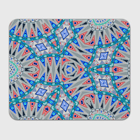 Коврик для мышки прямоугольный с принтом Серо-синий абстрактный узор  в Петрозаводске, натуральный каучук | размер 230 х 185 мм; запечатка лицевой стороны | абстрактный | асимметричный | креативный | молодежный | серый | синий | современный