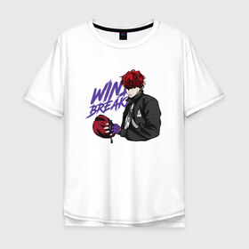 Мужская футболка хлопок Oversize с принтом Vinny Hong в Петрозаводске, 100% хлопок | свободный крой, круглый ворот, “спинка” длиннее передней части | anime | manhwa | vinny hong | windbreaker | аниме | ветролом | манга | манхва