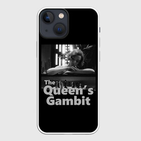 Чехол для iPhone 13 mini с принтом Sad Queen в Петрозаводске,  |  | chess | serial | the queens gambit | аня тейлор джой | сериал | сериалы | ход королевы | шахматы | элизабет хармон