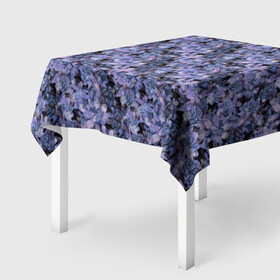 Скатерть 3D с принтом Сине-фиолетовый цветочный узор в Петрозаводске, 100% полиэстер (ткань не мнется и не растягивается) | Размер: 150*150 см | однотонный | ретро | синие цветы | темный узор | цветочный узор | цветы