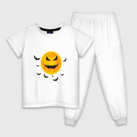 Детская пижама хлопок с принтом Halloween  в Петрозаводске, 100% хлопок |  брюки и футболка прямого кроя, без карманов, на брюках мягкая резинка на поясе и по низу штанин
 | drawing | halloweencostume | pumpkin | праздник | хэллоуин