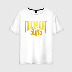 Женская футболка хлопок Oversize с принтом Midnight Suns в Петрозаводске, 100% хлопок | свободный крой, круглый ворот, спущенный рукав, длина до линии бедер
 | gamers | games | marvel | midnight | иллюстрация