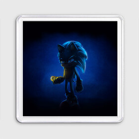 Магнит 55*55 с принтом SONIC | СОНИК (Z) в Петрозаводске, Пластик | Размер: 65*65 мм; Размер печати: 55*55 мм | blaze the cat | hedgehog | sega | silver | sonic | speed sonic | быстрый ёж | ёж соник | метал соник | сега | сильвер | синий ёж | соник