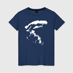 Женская футболка хлопок с принтом Острова в Петрозаводске, 100% хлопок | прямой крой, круглый вырез горловины, длина до линии бедер, слегка спущенное плечо | вектор | острова | рисунок | тучи | узор