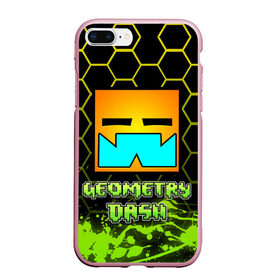 Чехол для iPhone 7Plus/8 Plus матовый с принтом Geometry Dash (Классика) в Петрозаводске, Силикон | Область печати: задняя сторона чехла, без боковых панелей | dash | geometry | geometry dash | геометри десш | квадрат | мобильная игра | шеометри даш