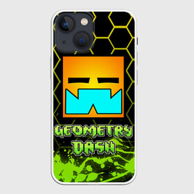 Чехол для iPhone 13 mini с принтом Geometry Dash (Классика) в Петрозаводске,  |  | dash | geometry | geometry dash | геометри десш | квадрат | мобильная игра | шеометри даш
