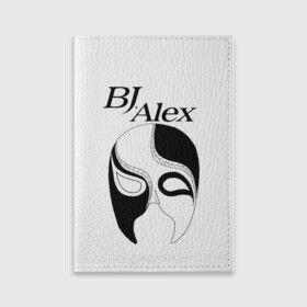 Обложка для паспорта матовая кожа с принтом Маска BJ Alex в Петрозаводске, натуральная матовая кожа | размер 19,3 х 13,7 см; прозрачные пластиковые крепления | alex | bj | bj alex | алекс | ан джи вон | аниме | дживон | маска | сенен ай | стример