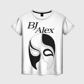 Женская футболка 3D с принтом Маска BJ Alex в Петрозаводске, 100% полиэфир ( синтетическое хлопкоподобное полотно) | прямой крой, круглый вырез горловины, длина до линии бедер | alex | bj | bj alex | алекс | ан джи вон | аниме | дживон | маска | сенен ай | стример