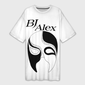 Платье-футболка 3D с принтом Маска BJ Alex в Петрозаводске,  |  | Тематика изображения на принте: alex | bj | bj alex | алекс | ан джи вон | аниме | дживон | маска | сенен ай | стример