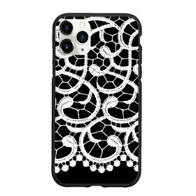 Чехол для iPhone 11 Pro Max матовый с принтом Черно-белое кружево в Петрозаводске, Силикон |  | Тематика изображения на принте: ажурный | кружевной | кружево | крупное кружево | монохром | рисунок | тренды | чб | черно белый