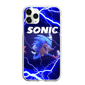 Чехол для iPhone 11 Pro Max матовый с принтом SONIC | СОНИК (Z) в Петрозаводске, Силикон |  | blaze the cat | hedgehog | sega | silver | sonic | speed sonic | быстрый ёж | ёж соник | метал соник | сега | сильвер | синий ёж | соник