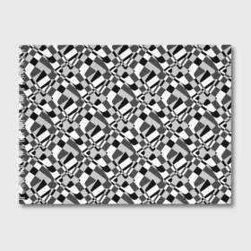 Альбом для рисования с принтом Черно-белый абстрактный узор в Петрозаводске, 100% бумага
 | матовая бумага, плотность 200 мг. | абстрактный | геометрический | модный | молодежный | монохромный | простой | черный и белый