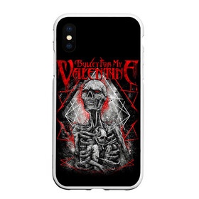 Чехол для iPhone XS Max матовый с принтом Bullet For My Valentine в Петрозаводске, Силикон | Область печати: задняя сторона чехла, без боковых панелей | Тематика изображения на принте: bfmv | bullet for my valentine | metal | rock | группы | метал | музыка | рок | трэш