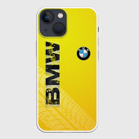 Чехол для iPhone 13 mini с принтом BMW СЛЕДЫ ШИН | БМВ в Петрозаводске,  |  | bmw | авто | автомобиль | бмв | логотип | марка | машина | надпись | текстура