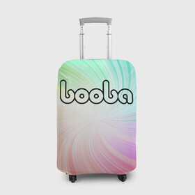 Чехол для чемодана 3D с принтом BOOBA LOGO | БУБА ЛОГО (Z) в Петрозаводске, 86% полиэфир, 14% спандекс | двустороннее нанесение принта, прорези для ручек и колес | baby | booba | buba | gnom | logo | буба | гном | гномик | детям | для ребенка | лого | логотип | мультик | ребенку
