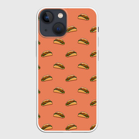Чехол для iPhone 13 mini с принтом Тако паттерн в Петрозаводске,  |  | taco | еда | иллюстрация | мексиканская кухня | паттерн | рисунок | тако | фаст фуд