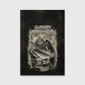 Обложка для паспорта матовая кожа с принтом Amon Amarth в Петрозаводске, натуральная матовая кожа | размер 19,3 х 13,7 см; прозрачные пластиковые крепления | amon amarth | metal | викинг метал | группы | дэт метал | метал | музыка | рок