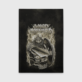Обложка для автодокументов с принтом Amon Amarth в Петрозаводске, натуральная кожа |  размер 19,9*13 см; внутри 4 больших “конверта” для документов и один маленький отдел — туда идеально встанут права | amon amarth | metal | викинг метал | группы | дэт метал | метал | музыка | рок