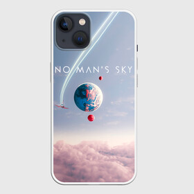 Чехол для iPhone 13 с принтом No mans sky в Петрозаводске,  |  | game | games | no mans sky | no men sky | space | выжывалка | игра | игры | космические корабли | космический корабль | космос | ноу менс скай | планеты | путешествие | путешествия