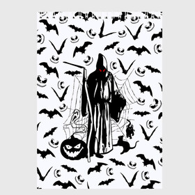 Скетчбук с принтом Хэллоуин, Grim Reaper в Петрозаводске, 100% бумага
 | 48 листов, плотность листов — 100 г/м2, плотность картонной обложки — 250 г/м2. Листы скреплены сверху удобной пружинной спиралью | Тематика изображения на принте: bat | death | ghost | halloween | horror | spiderweb | вампиры | летучая мышь | летучие мыши | нечистая сила | нечисть | пауки | паутина | привидение | призрак | страшный | тыква | тьма | хеллоуин | хоррор | хэллоуин