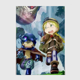 Постер с принтом Made in Abyss / Созданный в Бездне в Петрозаводске, 100% бумага
 | бумага, плотность 150 мг. Матовая, но за счет высокого коэффициента гладкости имеет небольшой блеск и дает на свету блики, но в отличии от глянцевой бумаги не покрыта лаком | made in abyss | nanachi | regu | riko | бездна | нанати | наначи | рег | рико | рэг | сделано в бездне | созданный в бездне