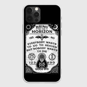 Чехол для iPhone 12 Pro с принтом Bring Me the Horizon Уиджи в Петрозаводске, силикон | область печати: задняя сторона чехла, без боковых панелей | bmth | bring me the horizon | horizon | группы | доска уиджи | музыка | рок