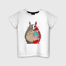 Детская футболка хлопок с принтом Totoro Inside в Петрозаводске, 100% хлопок | круглый вырез горловины, полуприлегающий силуэт, длина до линии бедер | ghibli | japan | nature | neigbor | neighbour | totoro | анимация | аниме | гибли | друг | животные | лес | милый | мир | миядзаки | мой сосед тоторо | мульт | мультфильм | природа | сосед | тоторо | хаяо | хранитель | япония