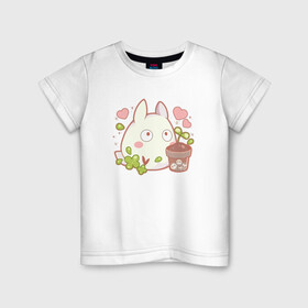 Детская футболка хлопок с принтом Totoro Life в Петрозаводске, 100% хлопок | круглый вырез горловины, полуприлегающий силуэт, длина до линии бедер | ghibli | japan | nature | neigbor | neighbour | totoro | анимация | аниме | гибли | друг | животные | лес | милый | мир | миядзаки | мой сосед тоторо | мульт | мультфильм | природа | сердце | сосед | тоторо | хаяо | хранитель