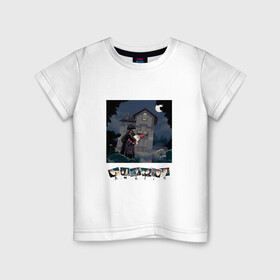 Детская футболка хлопок с принтом Amelie Poulain Амели ночь гном в Петрозаводске, 100% хлопок | круглый вырез горловины, полуприлегающий силуэт, длина до линии бедер | ameli | amlie poulain | амели пулен | гном | ночь | фильм