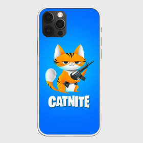 Чехол для iPhone 12 Pro с принтом Catnite в Петрозаводске, силикон | область печати: задняя сторона чехла, без боковых панелей | cs go | fortnite | кот | котик | смешной кот | смешной фортнайт | фортнайт | шутер