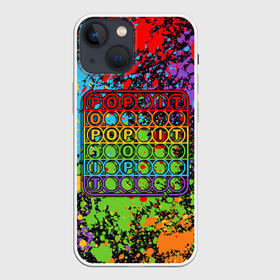 Чехол для iPhone 13 mini с принтом POP IT БРЫЗГИ КРАСОК | ПОП ИТ в Петрозаводске,  |  | pop it | popit | simple dimpl | антистресс | игрушка | краска | поп ит | попит | пузырчатая плёнка | пупырка | симпл димпл | симплдимпл