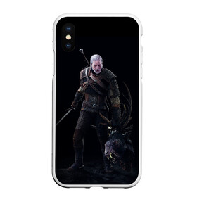 Чехол для iPhone XS Max матовый с принтом The Witcher в Петрозаводске, Силикон | Область печати: задняя сторона чехла, без боковых панелей | geralt | the witcher | wild hunt | witcher 3 | ведьмак | ведьмак 3 | геральт | дикая охота