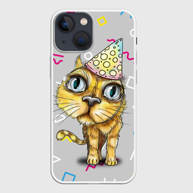 Чехол для iPhone 13 mini с принтом Котик в Петрозаводске,  |  | геометрия | глаза | день рождения | именинник | кот | котик
