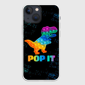 Чехол для iPhone 13 mini с принтом POP IT DINOSAUR |  ДИНОЗАВР в Петрозаводске,  |  | pop it | popit | антистресс | динозавр | игрушка | поп ит | попит | пузырчатая плёнка | пупырка | симпл димпл | симплдимпл