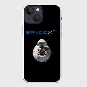 Чехол для iPhone 13 mini с принтом SpaceX Dragon 2 в Петрозаводске,  |  | rocket | ship | space | spaceship | spacex | икс | корабль | космический | космос | ракета | спейс