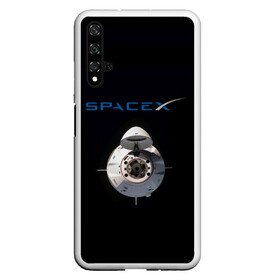 Чехол для Honor 20 с принтом SpaceX Dragon 2 в Петрозаводске, Силикон | Область печати: задняя сторона чехла, без боковых панелей | Тематика изображения на принте: rocket | ship | space | spaceship | spacex | икс | корабль | космический | космос | ракета | спейс