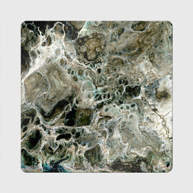 Магнит виниловый Квадрат с принтом Инопланетный камуфляж в Петрозаводске, полимерный материал с магнитным слоем | размер 9*9 см, закругленные углы | абстрактный | космос | краска | натуральный | паутина | пена | психоделический | психоделия | пятна | пятна краски | разводы | разводы краски | разливы краски | серый | фантазийный | фантастика