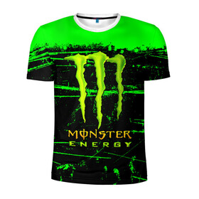 Мужская футболка 3D спортивная с принтом MONSTER ENERGY NEON LOGO в Петрозаводске, 100% полиэстер с улучшенными характеристиками | приталенный силуэт, круглая горловина, широкие плечи, сужается к линии бедра | monster | monster energy | монстер | монстер енерджи | монстер енэрджи | монстер энерджи | неон | энергетик | энергетический напиток