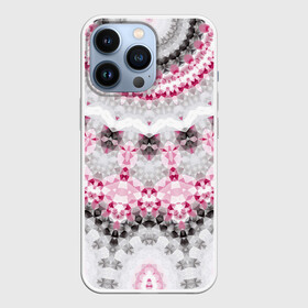Чехол для iPhone 13 Pro с принтом Абстрактный современный фон в Петрозаводске,  |  | абстрактный | женский | калейдоскоп | мозаика | мозаичный узор | молодежный | серый и розовый | современный | этно
