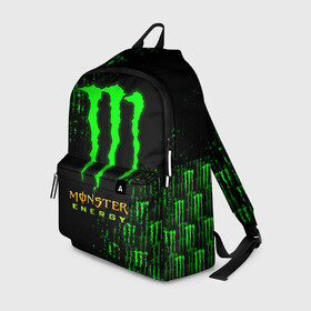 Рюкзак 3D с принтом MONSTER ENERGY NEON | МОНСТЕР в Петрозаводске, 100% полиэстер | лямки с регулируемой длиной, сверху петелька, чтобы рюкзак можно было повесить на вешалку. Основное отделение закрывается на молнию, как и внешний карман. Внутри два дополнительных кармана, один из которых закрывается на молнию. По бокам два дополнительных кармашка | Тематика изображения на принте: monster | monster energy | монстер | монстер енерджи | монстер енэрджи | монстер энерджи | неон | энергетик | энергетический напиток