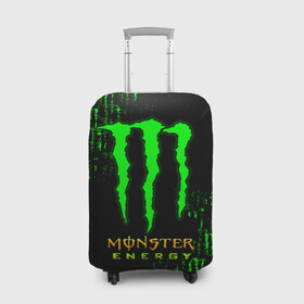 Чехол для чемодана 3D с принтом MONSTER ENERGY NEON | МОНСТЕР в Петрозаводске, 86% полиэфир, 14% спандекс | двустороннее нанесение принта, прорези для ручек и колес | monster | monster energy | монстер | монстер енерджи | монстер енэрджи | монстер энерджи | неон | энергетик | энергетический напиток