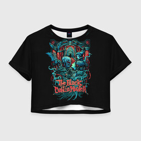 Женская футболка Crop-top 3D с принтом The Black Dahlia Murder в Петрозаводске, 100% полиэстер | круглая горловина, длина футболки до линии талии, рукава с отворотами | death metal | tbdm | the black dahlia murder | группы | метал | музыка | рок