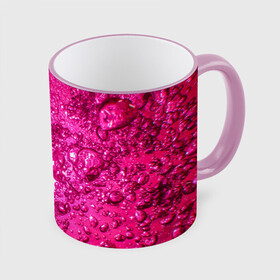 Кружка с полной запечаткой с принтом Розовые Пузырьки в Петрозаводске, керамика | ёмкость 330 мл | абстрактный розовый | неоновый розовый | розовая вода | розовый мир