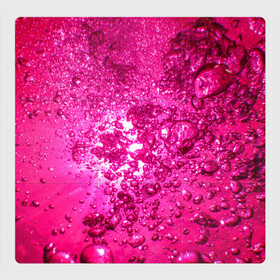 Магнитный плакат 3Х3 с принтом Розовые Пузырьки в Петрозаводске, Полимерный материал с магнитным слоем | 9 деталей размером 9*9 см | Тематика изображения на принте: абстрактный розовый | неоновый розовый | розовая вода | розовый мир