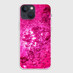 Чехол для iPhone 13 mini с принтом Розовые Пузырьки в Петрозаводске,  |  | абстрактный розовый | неоновый розовый | розовая вода | розовый мир