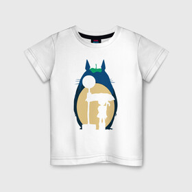 Детская футболка хлопок с принтом Street Totoro в Петрозаводске, 100% хлопок | круглый вырез горловины, полуприлегающий силуэт, длина до линии бедер | ghibli | japan | nature | neigbor | neighbour | totoro | анимация | аниме | гибли | друг | животные | лес | милый | мир | миядзаки | мой сосед тоторо | мульт | мультфильм | природа | сосед | тоторо | хаяо | хранитель | япония